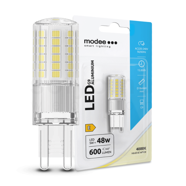 Modee Lighting LED Izzó G9 Aluminium 5W 4000K (600 lumen) ERP B1