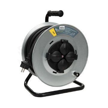 Technik Industrial Kábeldob 4-er 40m 2,5mm2 H07RN-F (IP44) 16A Fémház