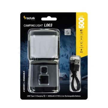 Technik Kempinglámpa L003 (+1x21700 3000mAh) (500 lumen)